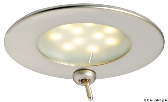 Plafoniera Adria LED satinata con interruttore